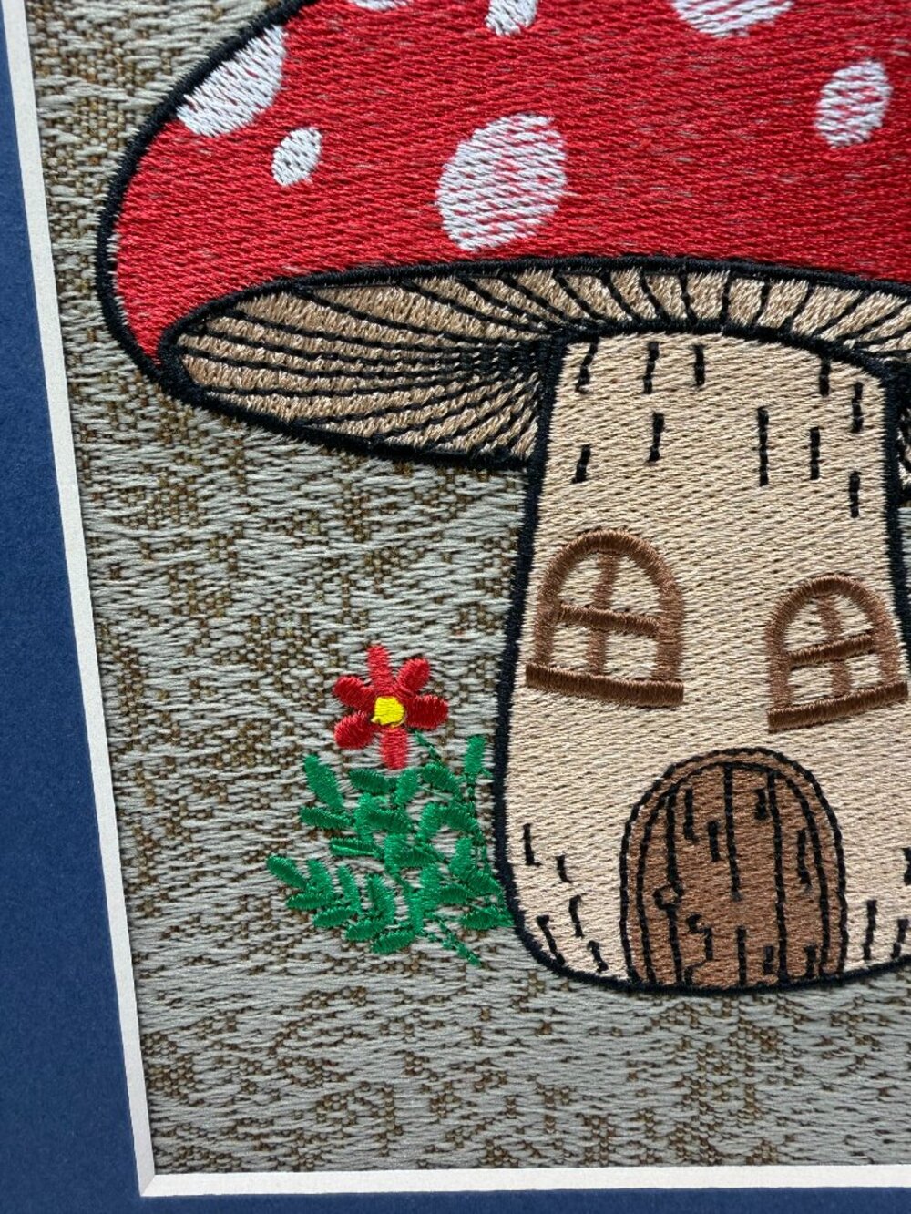 Homemade Mushroom Cottage Embroidery Art - Picture 5 of 7